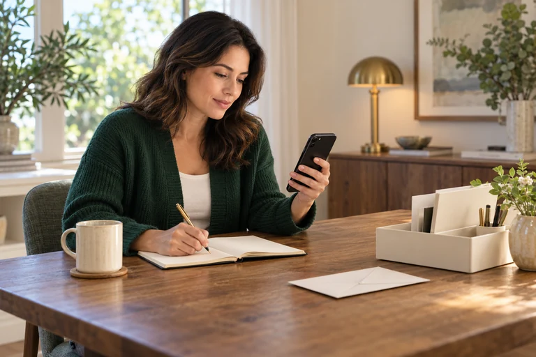 Illustrative setup guide and device workspace